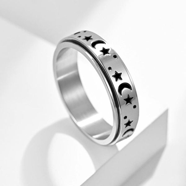 wedding rings fashion simple star moon rotatable ring for women men finger personality stylish anniversary gift wife girlfriend, Slivery;golden
wedding rings fashion simple star moon rotatable ring for women men finger personality stylish anniversary gift wife girlfriend, Slivery;golden