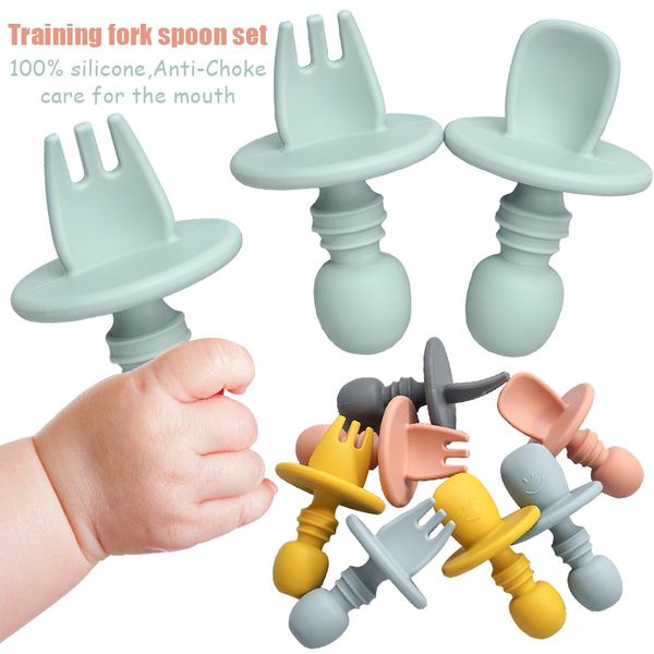 Baby Feeding Spoon Fork Set Soft Silicone Feeding Flatware Set Safe Training Spoon For Baby Girls Boys
Baby Feeding Spoon Fork Set Soft Silicone Feeding Flatware Set Safe Training Spoon For Baby Girls Boys