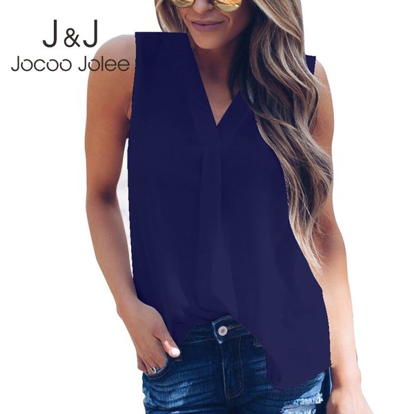 jocoo jolee sleeveless chiffon blouse women summer solid color v neck loose white shirt casual tank tunic office lady cloth 210518
jocoo jolee sleeveless chiffon blouse women summer solid color v neck loose white shirt casual tank tunic office lady cloth 210518
