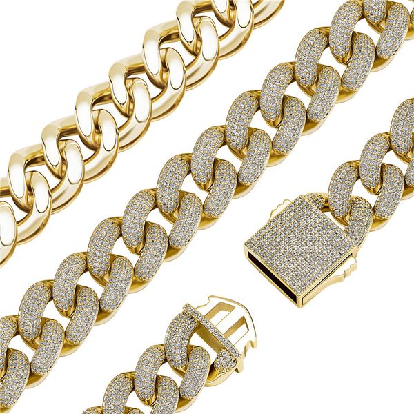 europe and america men women necklaces width 18mm 18/22inch 4rows bling cz cuban chain necklace bracelet nice gift for friends, Silver
europe and america men women necklaces width 18mm 18/22inch 4rows bling cz cuban chain necklace bracelet nice gift for friends, Silver