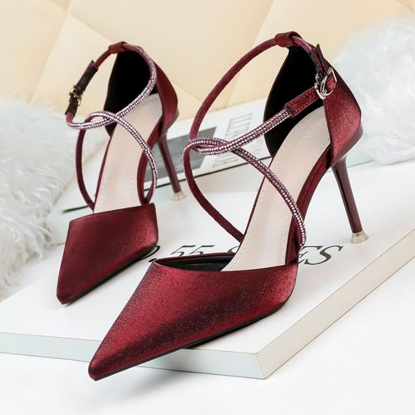 dress shoes 2021 women summer 8cm high heels rhinestones sandals lady satin silk burgundy stiletto pumps footwear scarpins party, Black
dress shoes 2021 women summer 8cm high heels rhinestones sandals lady satin silk burgundy stiletto pumps footwear scarpins party, Black