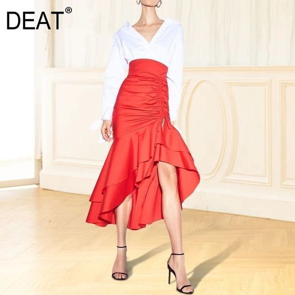 summer fashion women's high waist split ruffle fishtail skirt celebrity temperament irregular wp62603 210421, Black
summer fashion women's high waist split ruffle fishtail skirt celebrity temperament irregular wp62603 210421, Black