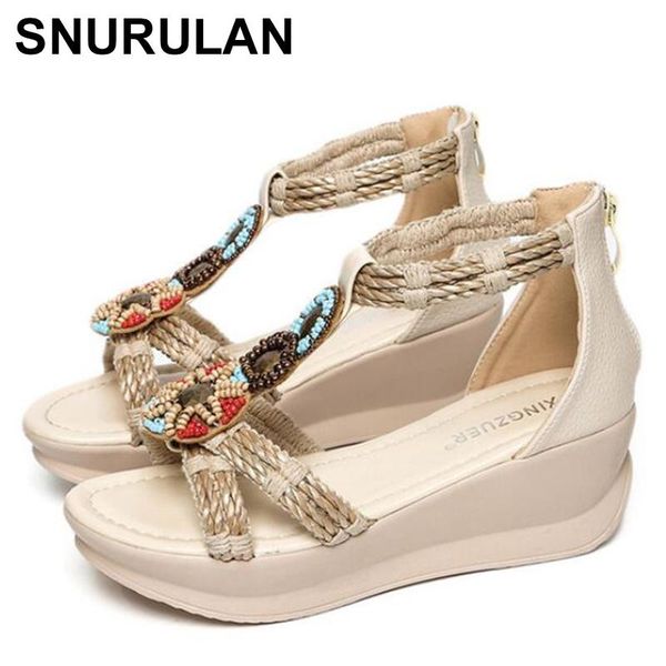 dress shoes snurulan 2021 boho ethnic wedges gladiator women sandals summer string bead cane platform lady high heel woman, Black
dress shoes snurulan 2021 boho ethnic wedges gladiator women sandals summer string bead cane platform lady high heel woman, Black