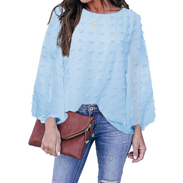 women's blouses & shirts jacquard solid color black summer fashion simple ladies chiffon blouse o-neck loose shirt casual long sleeve, White
women's blouses & shirts jacquard solid color black summer fashion simple ladies chiffon blouse o-neck loose shirt casual long sleeve, White