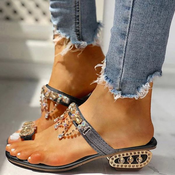 summer sandals women flip flops female ladies fashion crystal outdoor toe ring slippers thick heel party shoes sandalias mujer, Black
summer sandals women flip flops female ladies fashion crystal outdoor toe ring slippers thick heel party shoes sandalias mujer, Black