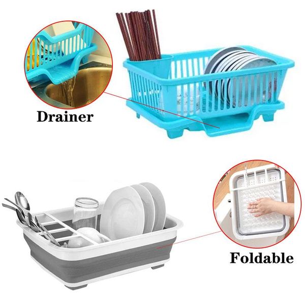 hooks & rails foldable dish rack kitchen drainer holder shelf storage tableware basket sink drying organizer with tray
hooks & rails foldable dish rack kitchen drainer holder shelf storage tableware basket sink drying organizer with tray