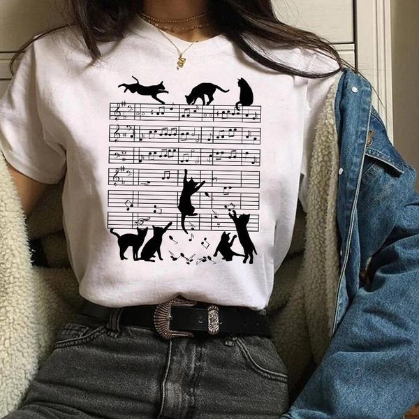women's t-shirt women print clothing graphic 90s style cute streetwear cat animal ladies clothes lady tees female t shirt womens, White
women's t-shirt women print clothing graphic 90s style cute streetwear cat animal ladies clothes lady tees female t shirt womens, White