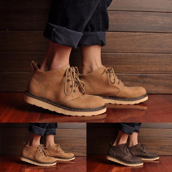 boots leather short trend men's male comfortable shoe tooling women's real casual shoes military, Black
boots leather short trend men's male comfortable shoe tooling women's real casual shoes military, Black
