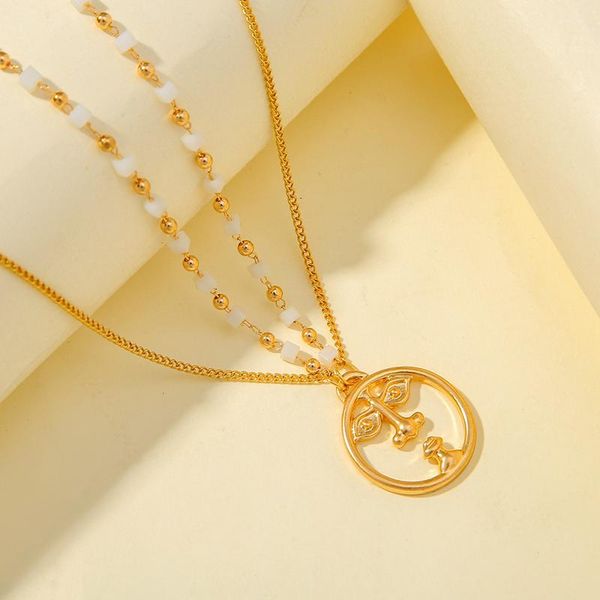 chains gsold creative double-layer chain neck collar chic face charm temperament short necklace for women fashion jewelry, Silver
chains gsold creative double-layer chain neck collar chic face charm temperament short necklace for women fashion jewelry, Silver