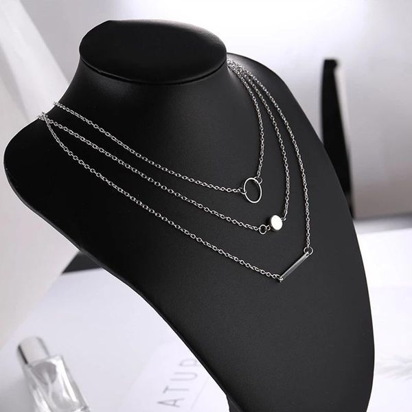 chains fashion statement multilayer necklace multi- metal rod circles geometric round chokers necklaces women jewelry, Silver
chains fashion statement multilayer necklace multi- metal rod circles geometric round chokers necklaces women jewelry, Silver