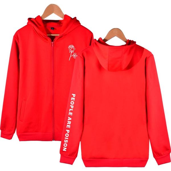men's hoodies & sweatshirts hip hop people are poison rose zipper fashion leisure print long sleeve boys/girls jacket coats, Black
men's hoodies & sweatshirts hip hop people are poison rose zipper fashion leisure print long sleeve boys/girls jacket coats, Black