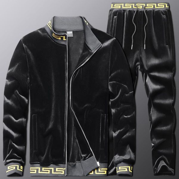 jogging clothing men's fleece tracksuit 2021 winter the black keep warm cardigan casual sweatshirts sport suit men, Black;red
jogging clothing men's fleece tracksuit 2021 winter the black keep warm cardigan casual sweatshirts sport suit men, Black;red