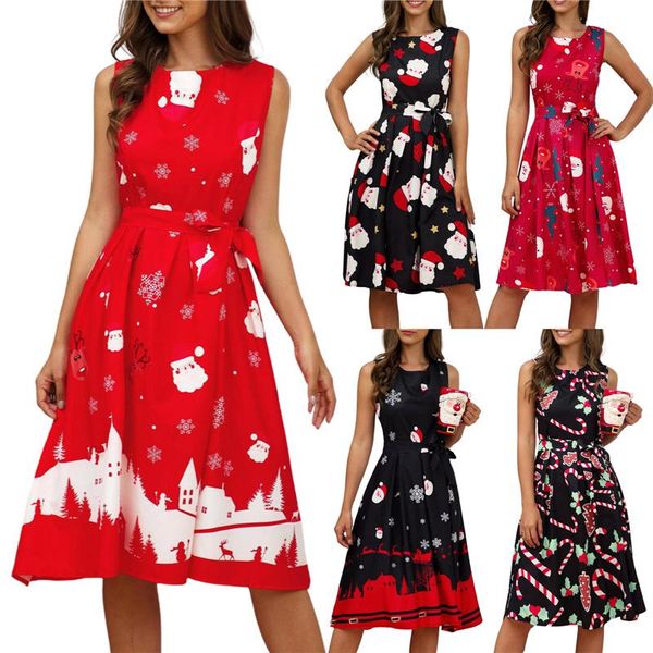 casual dresses women's xmas sleeveless dress, christmas print crewneck high waist belt a-line midi autumn 5 colors, s//l/xl/2xl/3xl, Black;gray
casual dresses women's xmas sleeveless dress, christmas print crewneck high waist belt a-line midi autumn 5 colors, s//l/xl/2xl/3xl, Black;gray