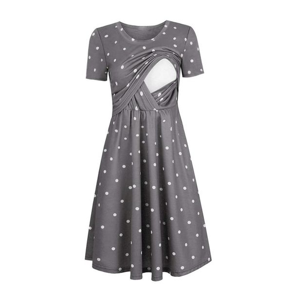 maternity dresses for pregnant women wearing short sleeves knee-length clothing 2021, White 
maternity dresses for pregnant women wearing short sleeves knee-length clothing 2021, White