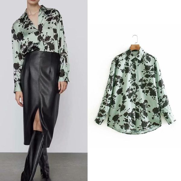 women's blouses & shirts 2021 fashion vintage women leaf print loose long sleeve turn-down collar oversized blouse mujer, White
women's blouses & shirts 2021 fashion vintage women leaf print loose long sleeve turn-down collar oversized blouse mujer, White