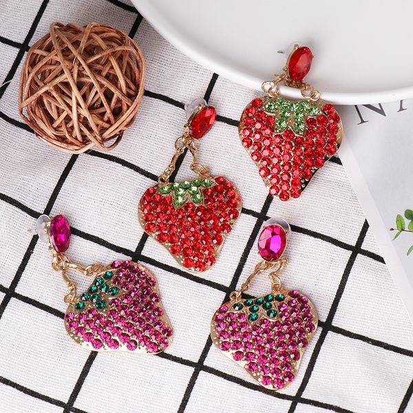 lovely colorful fruit drop dangle earrings charm rhinestone for women piercing earring trendy jewelry, Silver
lovely colorful fruit drop dangle earrings charm rhinestone for women piercing earring trendy jewelry, Silver