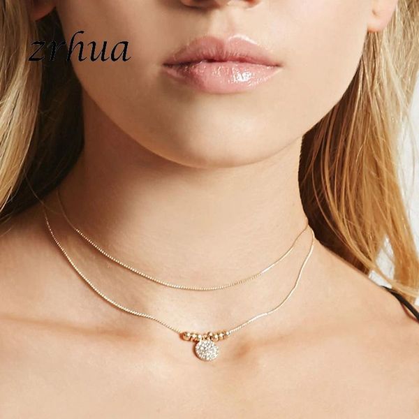 pendant necklaces zrhua brand 2021 fashion gold/silver color layered necklace set for women charm choker crystal jewelry accessories
pendant necklaces zrhua brand 2021 fashion gold/silver color layered necklace set for women charm choker crystal jewelry accessories