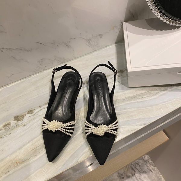 sandals genuine leather wedding high heels fashion pointed pearl buckle women casual summer shoes for sandalias de mujer, Black
sandals genuine leather wedding high heels fashion pointed pearl buckle women casual summer shoes for sandalias de mujer, Black