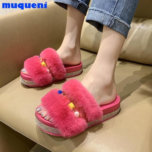 slippers 2021 summer women sandals open toe outdoor mid heel platform shoes plush fashion solid color plus size 43, Black
slippers 2021 summer women sandals open toe outdoor mid heel platform shoes plush fashion solid color plus size 43, Black