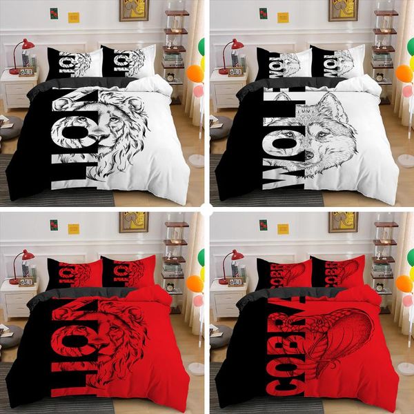 bedding sets lion/dog/wolf black red white quilt double bed duvet cover set nordic 150/135/90 2/3pcs king four seasons
bedding sets lion/dog/wolf black red white quilt double bed duvet cover set nordic 150/135/90 2/3pcs king four seasons