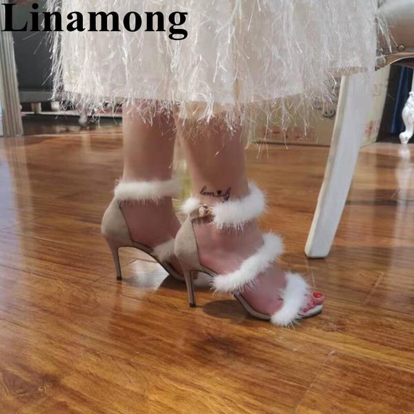 est sweet fashion whiter fur three colors high heel and open toe cover buckle strap sample women sandals, Black
est sweet fashion whiter fur three colors high heel and open toe cover buckle strap sample women sandals, Black