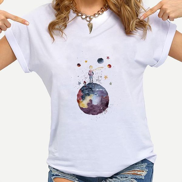 White Clothes And Women Dream Men Tops Earth Space Little Prince Stylish Happy Young Woman Elegant Summer Top Aesthetic Hipster, White;black
White Clothes And Women Dream Men Tops Earth Space Little Prince Stylish Happy Young Woman Elegant Summer Top Aesthetic Hipster, White;black