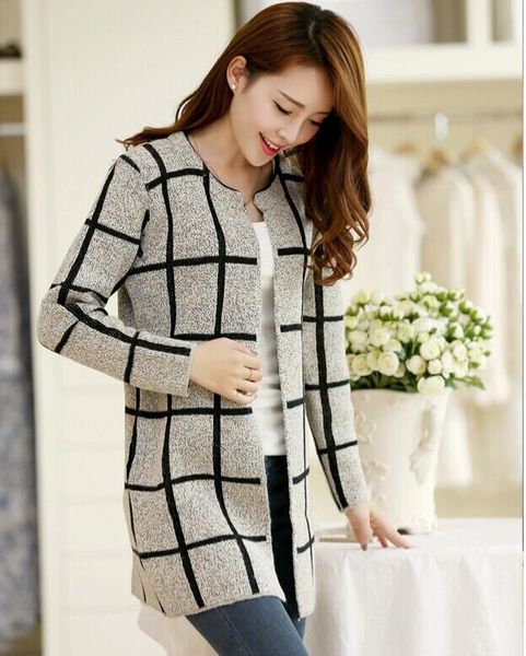 women's sweaters fashion plaid cardigans women spring knitting long sleeves o-neck opening stitch female lattice outwear autumn pink pu, White;black
women's sweaters fashion plaid cardigans women spring knitting long sleeves o-neck opening stitch female lattice outwear autumn pink pu, White;black