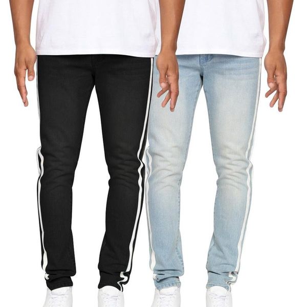 fashion korean striped pencil pants slim men's model jeans men casual good elasticity cotton, Blue
fashion korean striped pencil pants slim men's model jeans men casual good elasticity cotton, Blue