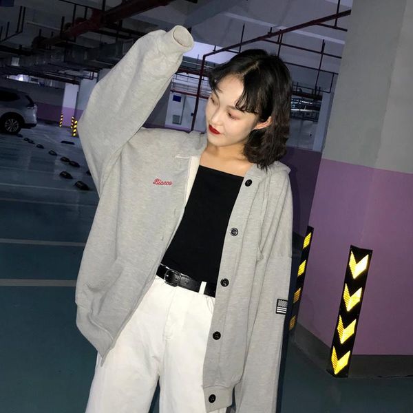 women's hoodies & sweatshirts 2021 women button outerwear clothing feminina loose female casual cute coat warm jacket thick bf style, Black
women's hoodies & sweatshirts 2021 women button outerwear clothing feminina loose female casual cute coat warm jacket thick bf style, Black