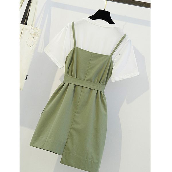 two piece dress pieces set es women white t-shirt+sling summer plus size office ladies sets vestidos l-4xl q1245 wne1
two piece dress pieces set es women white t-shirt+sling summer plus size office ladies sets vestidos l-4xl q1245 wne1