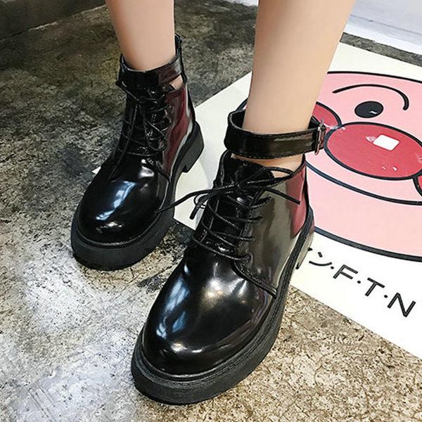 boots classic women ankle casual pu leather fashion lace-up female platform wedges flat shoes b22-88, Black
boots classic women ankle casual pu leather fashion lace-up female platform wedges flat shoes b22-88, Black