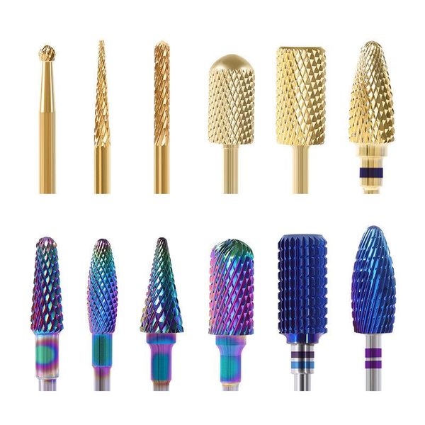 nail art equipment gold colorful electric drill tungsten carbide polishing grinding head for manicure milling cutters tools, Silver
nail art equipment gold colorful electric drill tungsten carbide polishing grinding head for manicure milling cutters tools, Silver