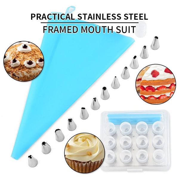 baking & pastry tools 42pcs/set stainless steel nozzle set silicone bag for diy icing piping cream cookie kitchen
baking & pastry tools 42pcs/set stainless steel nozzle set silicone bag for diy icing piping cream cookie kitchen