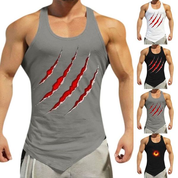men's t-shirts men printed vest sleeveless tank training gym bodybuilding casual summer, White;black
men's t-shirts men printed vest sleeveless tank training gym bodybuilding casual summer, White;black