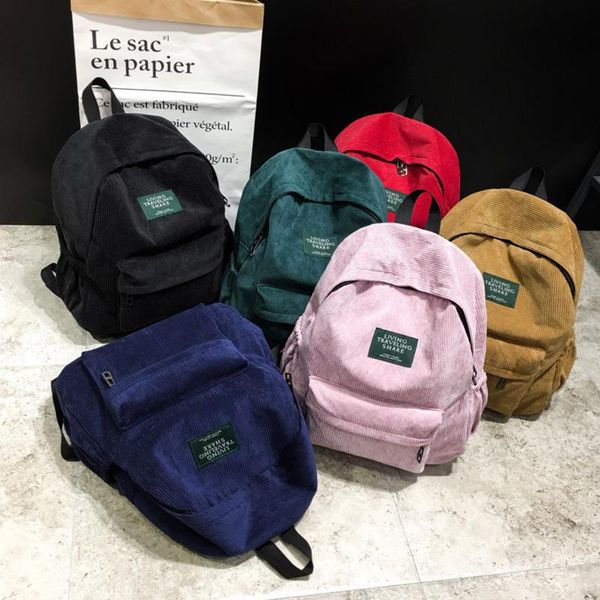 outdoor bags women's girls simple cloth stripe corduroy backpack large capacity retro travel bag school girl lapbackpacks
outdoor bags women's girls simple cloth stripe corduroy backpack large capacity retro travel bag school girl lapbackpacks
