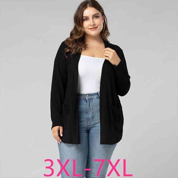 female spring autumn plus size womens sweater cardigan for women casual loose long sleeves thin knitting coat black 4xl 5xl, White;black
female spring autumn plus size womens sweater cardigan for women casual loose long sleeves thin knitting coat black 4xl 5xl, White;black