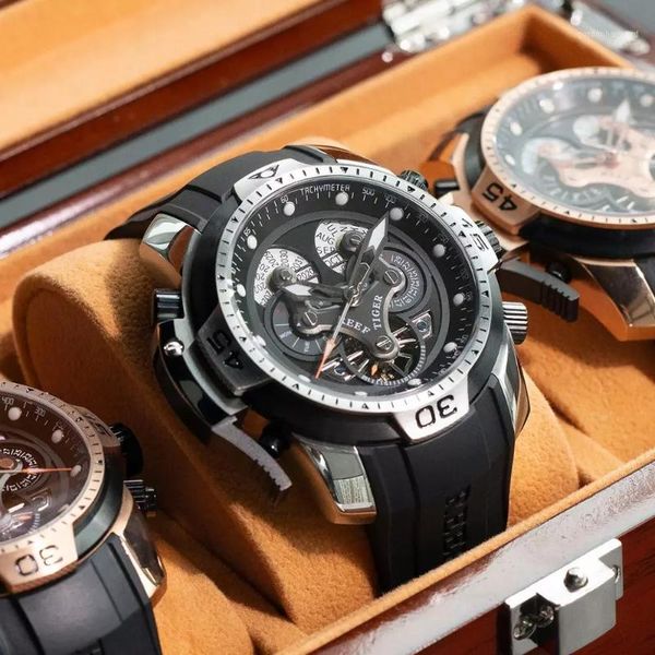 reef tiger/rt sport mechanical watch men rose gold watches blue rubber strap automatic 100m waterproof wristwatches, Slivery;brown
reef tiger/rt sport mechanical watch men rose gold watches blue rubber strap automatic 100m waterproof wristwatches, Slivery;brown