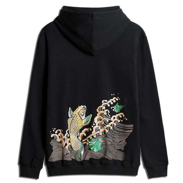 men's hoodies & sweatshirts arrival full no cotton with animal casual hood hip hop hoodies embroidered red carp head national big hoodi, Black
men's hoodies & sweatshirts arrival full no cotton with animal casual hood hip hop hoodies embroidered red carp head national big hoodi, Black