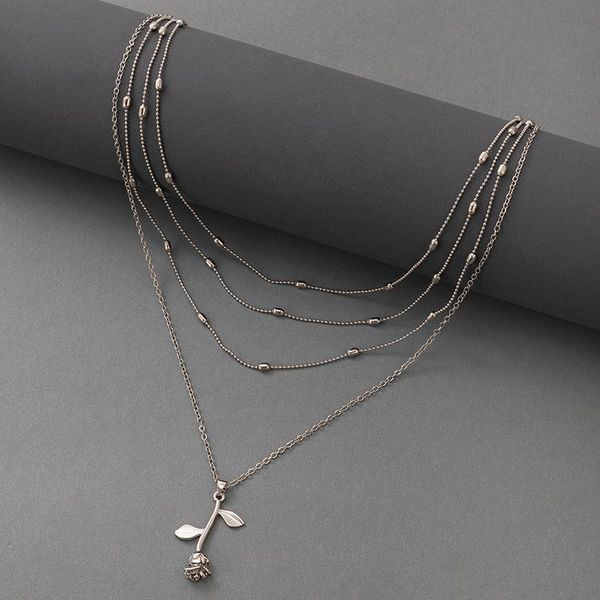 Pendant Necklaces Fashion Flowers Necklace For Women Romantic Plant Silver Color Alloy Multilayer Sweater Chain Girls Jewelry 16931
Pendant Necklaces Fashion Flowers Necklace For Women Romantic Plant Silver Color Alloy Multilayer Sweater Chain Girls Jewelry 16931