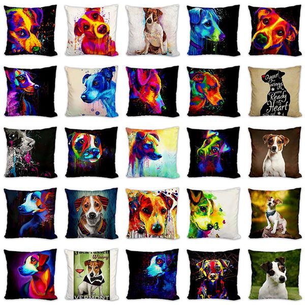 cushion/decorative pillow jack russell water color pillowcase decor dog pet animal printed cushion cover for sofa home car polyester case 45
cushion/decorative pillow jack russell water color pillowcase decor dog pet animal printed cushion cover for sofa home car polyester case 45