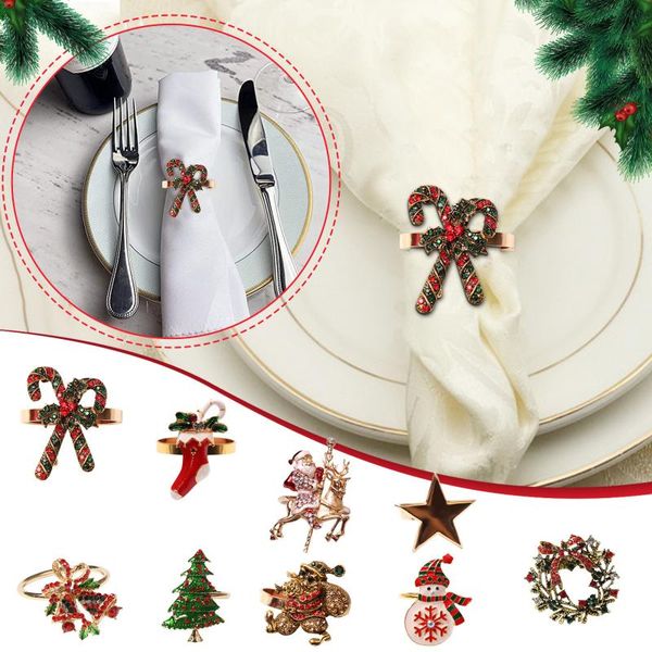 napkin rings merry christmas elk xmas tree snowflakes alloy holders buckle for party dinner table decor #02
napkin rings merry christmas elk xmas tree snowflakes alloy holders buckle for party dinner table decor #02
