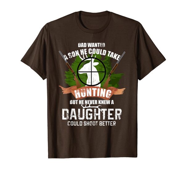 women deer hunting shirt father daughter could shoot better t-shirt, White;black
women deer hunting shirt father daughter could shoot better t-shirt, White;black