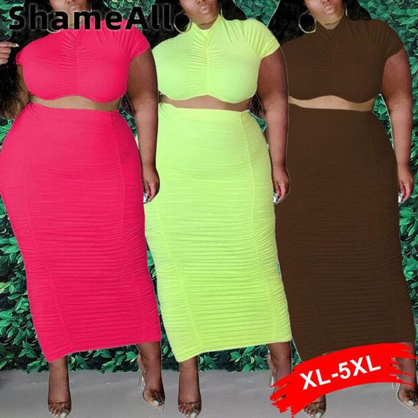 plus size tracksuits neon green ruched 2 pieces sets 4xl summer bandage maxi skirt and crewneck short sleeve crop two piece suits, Black
plus size tracksuits neon green ruched 2 pieces sets 4xl summer bandage maxi skirt and crewneck short sleeve crop two piece suits, Black