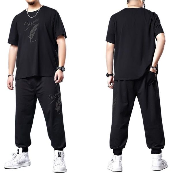 men's tracksuits summer ice- silk sports suit loose fit large short sleeve two-piece fashionable casual capris sportswear tracksuit men, Gray
men's tracksuits summer ice- silk sports suit loose fit large short sleeve two-piece fashionable casual capris sportswear tracksuit men, Gray