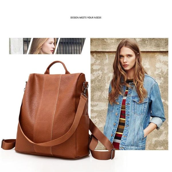 fashion woman gril large capacity shoolbag anti-theft backpack bag casual wild soft leather dual-use small drop cosmetic bags & cases
fashion woman gril large capacity shoolbag anti-theft backpack bag casual wild soft leather dual-use small drop cosmetic bags & cases