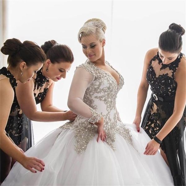 2022 vintage plus size a line wedding dresses bridal gown full sleeves v neck ivory tulle gothic formal wedding gowns custom made appliques, White
2022 vintage plus size a line wedding dresses bridal gown full sleeves v neck ivory tulle gothic formal wedding gowns custom made appliques, White