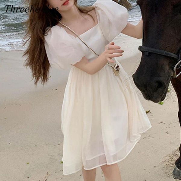 party dresses elegant tulle dress for women summer 2021 square collar puff sleeve midi female princess vestidos, White;black
party dresses elegant tulle dress for women summer 2021 square collar puff sleeve midi female princess vestidos, White;black