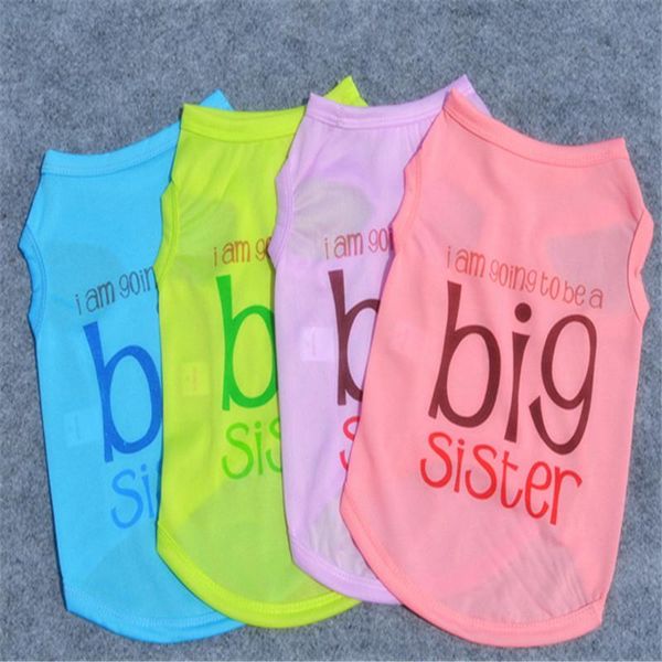 dog apparel i am going to be a big sister four colors summer pet clothes vest t-shirt lovely beautiful soft comfortable cat
dog apparel i am going to be a big sister four colors summer pet clothes vest t-shirt lovely beautiful soft comfortable cat
