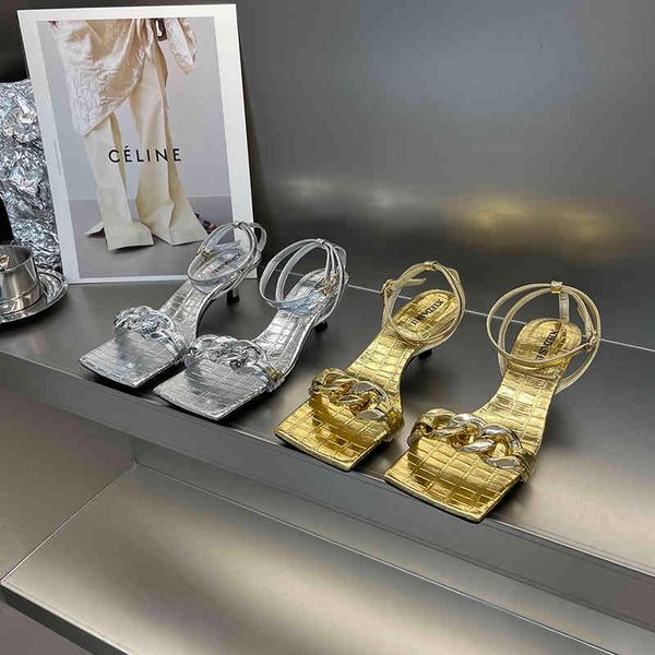 slippers gold/silver women sandals open toe metal chain thin mid heels ankle strap fashion slides party dress shoes summer pumps vp28, Black
slippers gold/silver women sandals open toe metal chain thin mid heels ankle strap fashion slides party dress shoes summer pumps vp28, Black