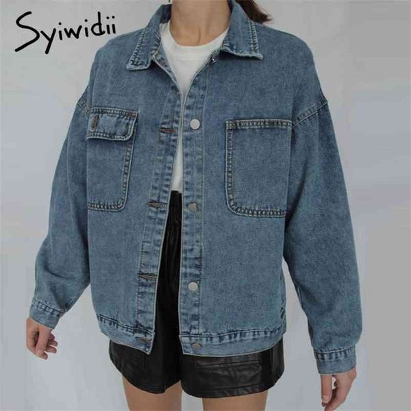 syiwidii jean jacket women clothes oversized jeans denim coat korean coats spring fall jackets for women solid casual 210804, Black;brown
syiwidii jean jacket women clothes oversized jeans denim coat korean coats spring fall jackets for women solid casual 210804, Black;brown